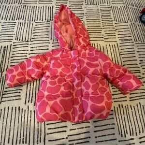 Pink Heart Pattern Kids Jacket